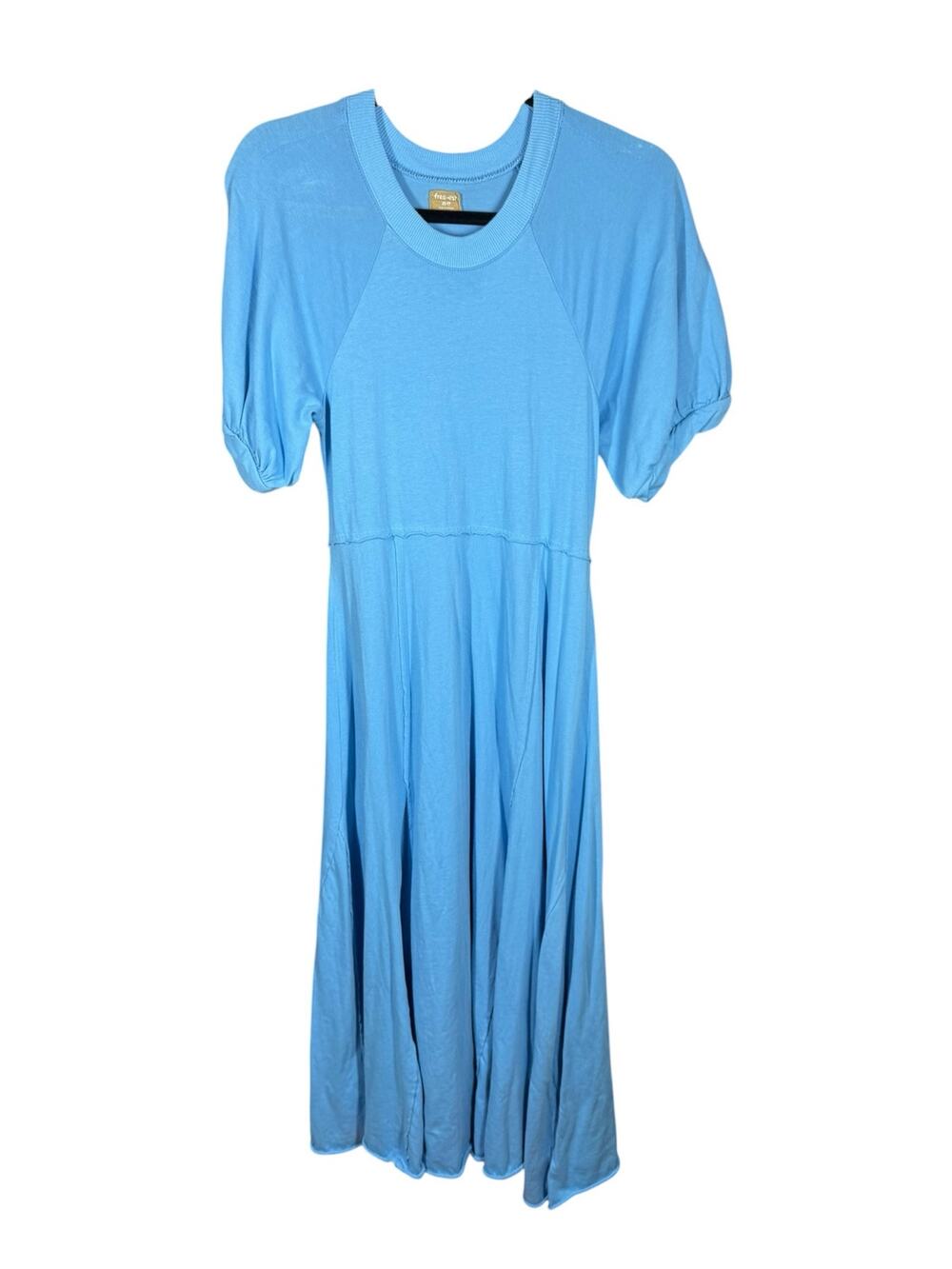 Free People Brentwood Maxi Dress XS Blue Free-Est Pullover Short Sleeve Boho